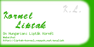 kornel liptak business card
