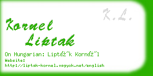 kornel liptak business card